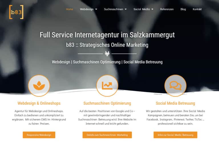 b83 Agentur für Online Marketing und Webdesign, Kommunikation und Beratung